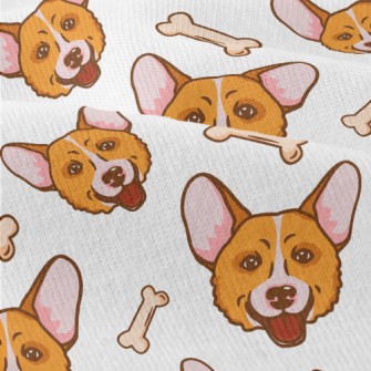 Corgi And Dog Bones Modern Jersey