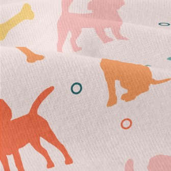 Colored Puppy Silhouette Modern Jersey