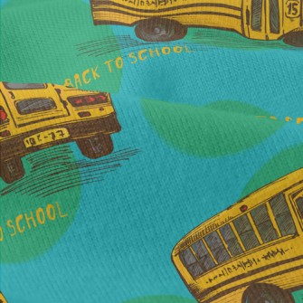 Hand Drawn American School Bus Modern Jersey