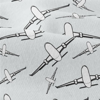 Simple Black And White Airplan Modern Jersey