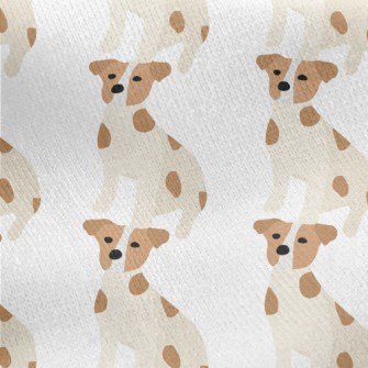 Simple Cute Puppy Jersey Backed Fleece