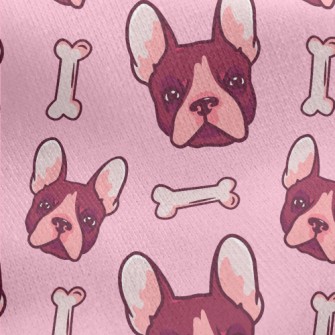 Dog And Dog Bone Toys Jersey Backed Fleece