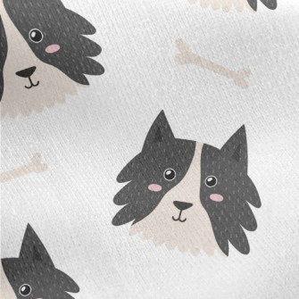 Smiling Shepherd Dog Jersey Backed Fleece