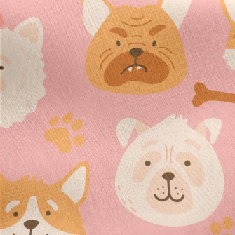 Cartoon Pet Puppy Jersey Backed Fleece