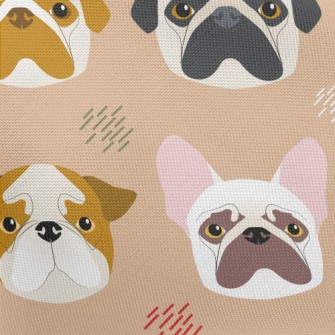 Puppy Head Hand Drawing Pongee