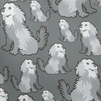 Gray Long-haired Dog Pongee