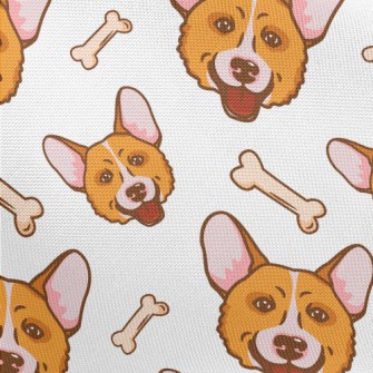 Corgi And Dog Bones Pongee