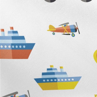 Cartoon Style Transportation Pongee