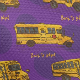 Yellow School Bus On The First Pongee