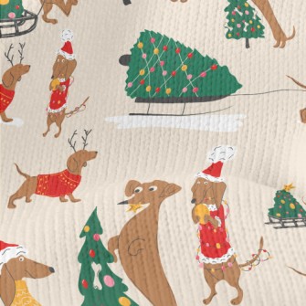 Dachshund Christmas Stretch Jersey