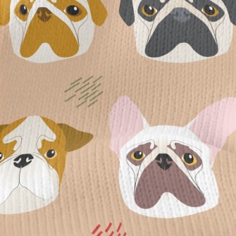 Puppy Head Hand Drawing Stretch Jersey