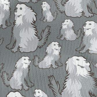 Gray Long-haired Dog Stretch Jersey