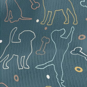 Cute Beagle Silhouette Stretch Jersey