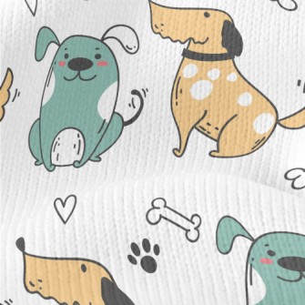 Cartoon Style Cute Puppy Stretch Jersey
