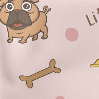 Funny Cute Puppy Lightweight Cotton Poplin
