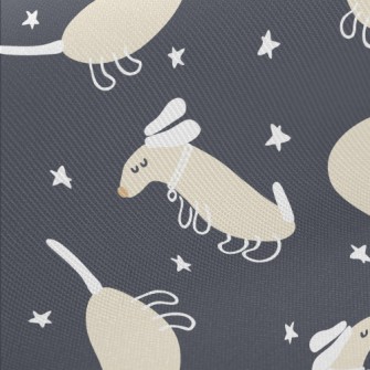 Dachshund On A Summer Night Midweight Cotton Poplin