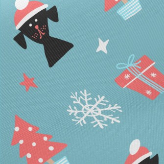 Hand Drawn Christmas Puppy Midweight Cotton Poplin
