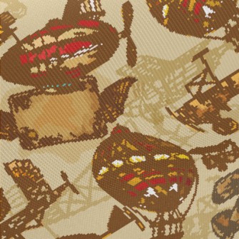 Retro Air Transport Midweight Cotton Poplin