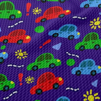Children&#39;s Car Graffiti Birdseye Piqué