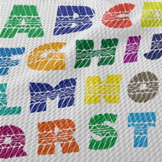 Colored Tire Marks Letters Birdseye Piqué