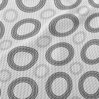 Circular Wheel Print Birdseye Piqué