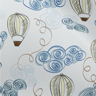 Hand Drawn Hot Air Balloon Doo Chiffon
