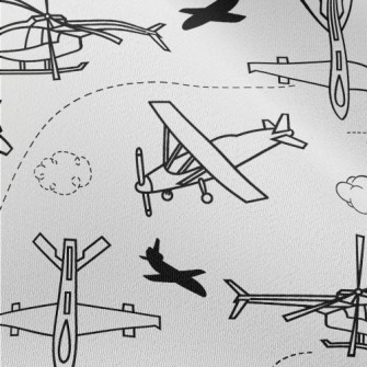 Helicopters And Airplanes Chiffon