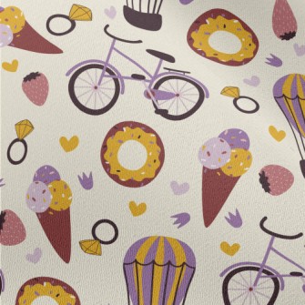 Cartoon Desserts And Transport Chiffon