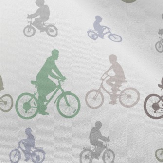 Cyclist Silhouette Chiffon