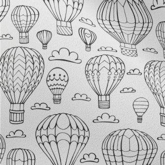 Hand Drawn Hot Air Balloon And Chiffon