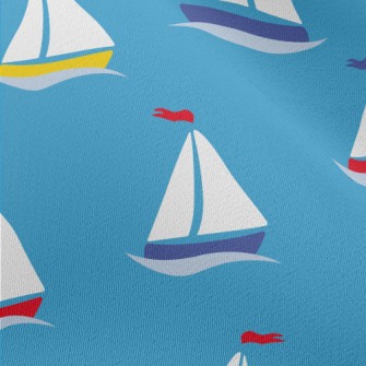 Cute Cartoon Sailboat Chiffon