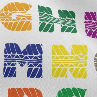 Colored Tire Marks Letters Chiffon