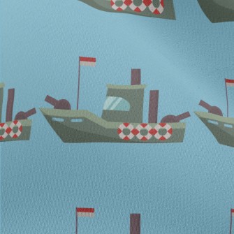 Sea Battleship Pattern Chiffon