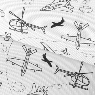 Helicopters And Airplanes Waterproof Oxford