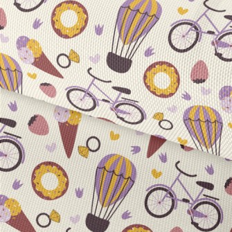 Cartoon Desserts And Transport Waterproof Oxford