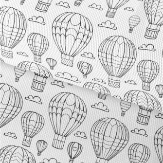 Hand Drawn Hot Air Balloon And Waterproof Oxford