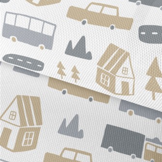 House And Car Graffiti Waterproof Oxford