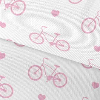 Pink Bicycle And Love Heart Waterproof Oxford