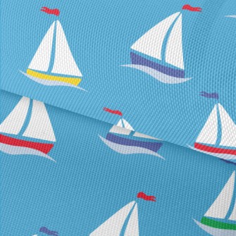 Cute Cartoon Sailboat Waterproof Oxford