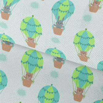 Rabbit And Bear Hot Air Balloo Waterproof Oxford
