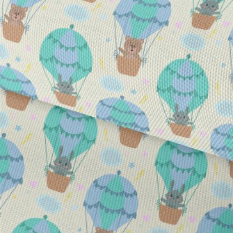 Cute Animals Riding Hot Air Ba Waterproof Oxford