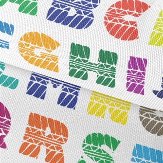 Colored Tire Marks Letters Waterproof Oxford