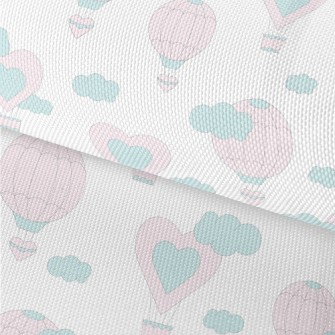 Pink Love Hot Air Balloon Waterproof Oxford