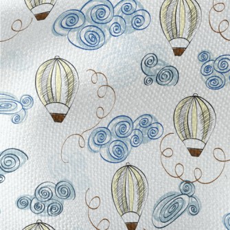 Hand Drawn Hot Air Balloon Doo Waterproof Canvas