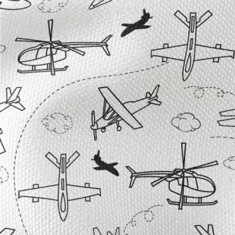 Helicopters And Airplanes Waterproof Canvas