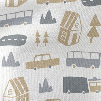 House And Car Graffiti Waterproof Canvas