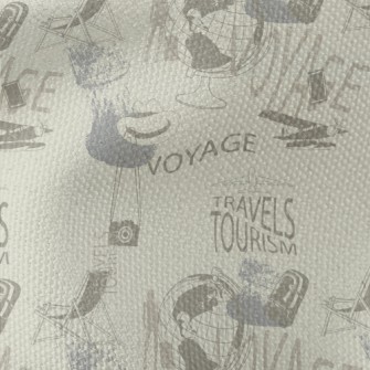 Retro Travel Elements Waterproof Canvas