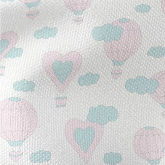 Pink Love Hot Air Balloon Waterproof Canvas