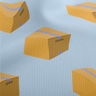 Cartoon Logistics Carton Athletic Mesh Flat Back