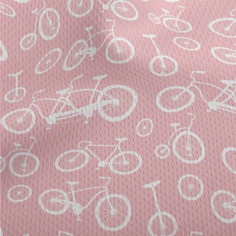 Various Bicycle Silhouettes Athletic Mesh Flat Back